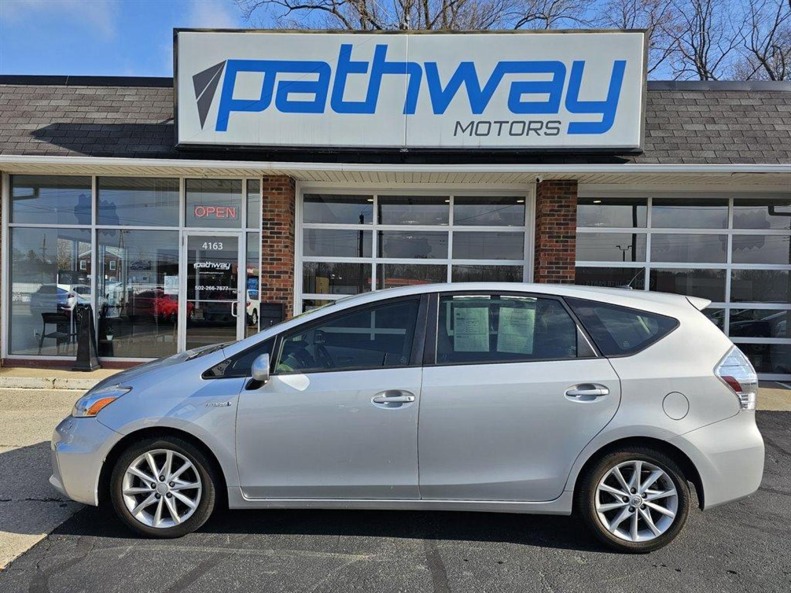 2013 Silver /Gray Toyota Prius V (JTDZN3EU8D3) with an 1.8l I-4 EFI Dohc Hybrid engine, Auto transmission, located at 4163 Bardstown Rd, Louisville, KY, 40218, (502) 266-7677, 38.189991, -85.642418 - Photo #1